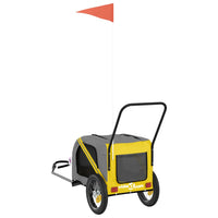 Rimorchio per il trasporto di animali domestici in bicicletta colore giallo 02_0044320