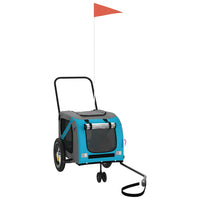 Rimorchio da Bici per Animali Blu e Nero Oxford e Ferro 93890