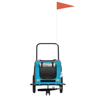 Rimorchio da Bici per Animali Blu e Nero Oxford e Ferro 93890