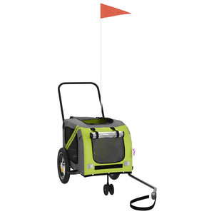 Rimorchio portabiciclette per animali domestici verde 02_0044286