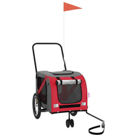 Rimorchio da Bici per Animali Rosso e Grigio Oxford e Ferro 93894