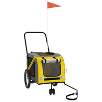 Rimorchio da Bici per Animali Giallo e Grigio Oxford e Ferro 93896