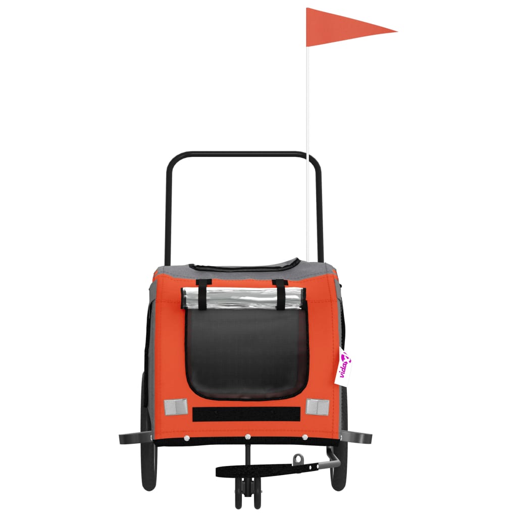 Rimorchio portabiciclette arancione per animali domestici 02_0044329