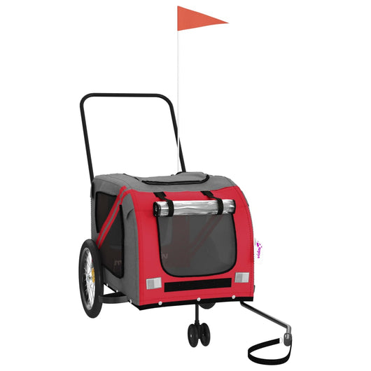 Rimorchio per bicicletta per animali domestici rosso 02_0044357