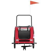 Rimorchio per bicicletta per animali domestici rosso 02_0044357