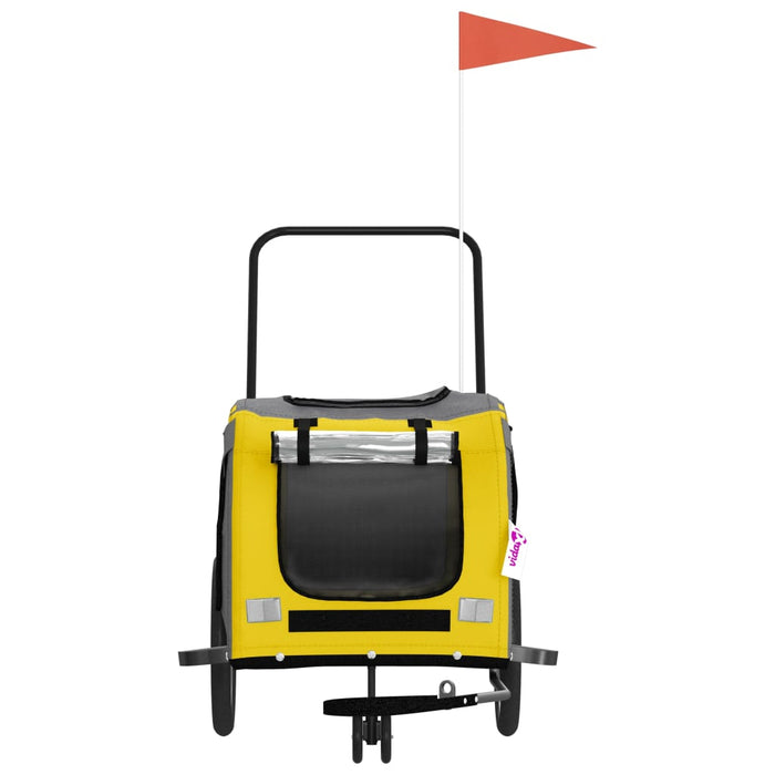 Rimorchio per bicicletta per animali domestici giallo 02_0044303