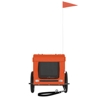 Rimorchio da Bici per Animali Arancione e Nero Oxford e Ferro 93907