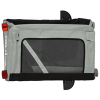 Rimorchio da Bici per Animali Grigio e Nero Oxford e Ferro 93909