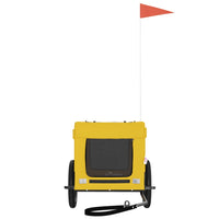 Rimorchio per bicicletta per animali domestici giallo 02_0044316