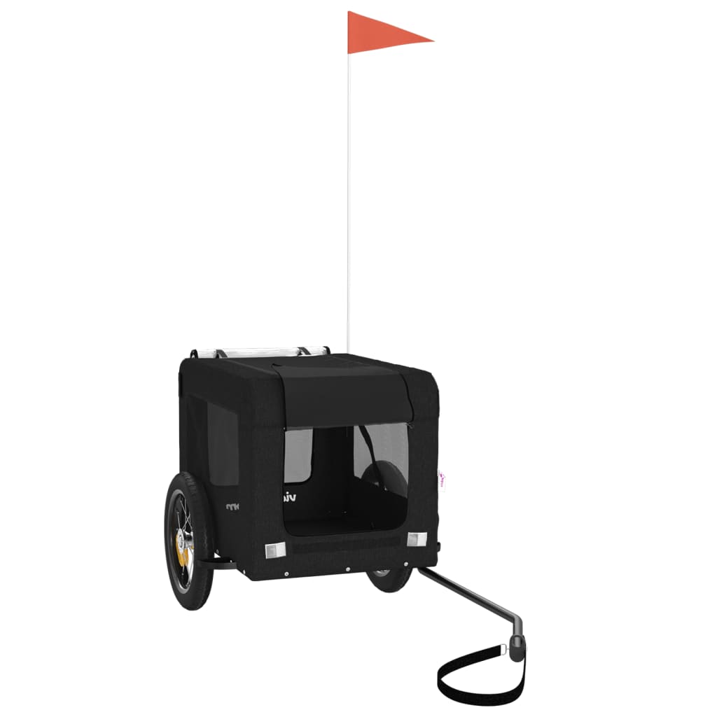Rimorchio da Bici per Animali Nero Oxford e Ferrocod mxl 69672