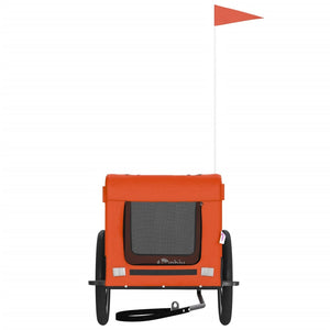 Rimorchio da Bici per Animali Arancione e Nero Oxford e Ferro 93914