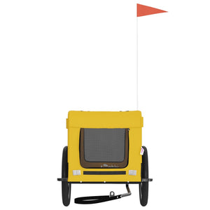 Rimorchio per il trasporto di animali domestici in bicicletta colore giallo 02_0044315