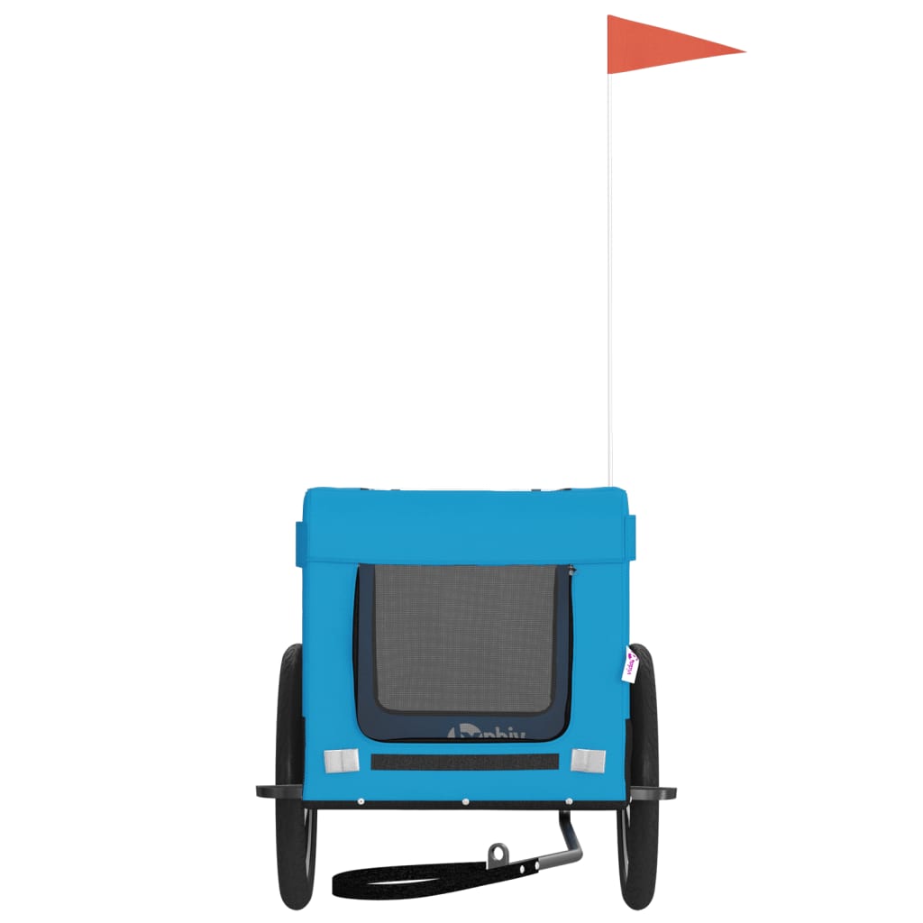 Rimorchio da Bici per Animali Blu e Nero Oxford e Ferro 93918