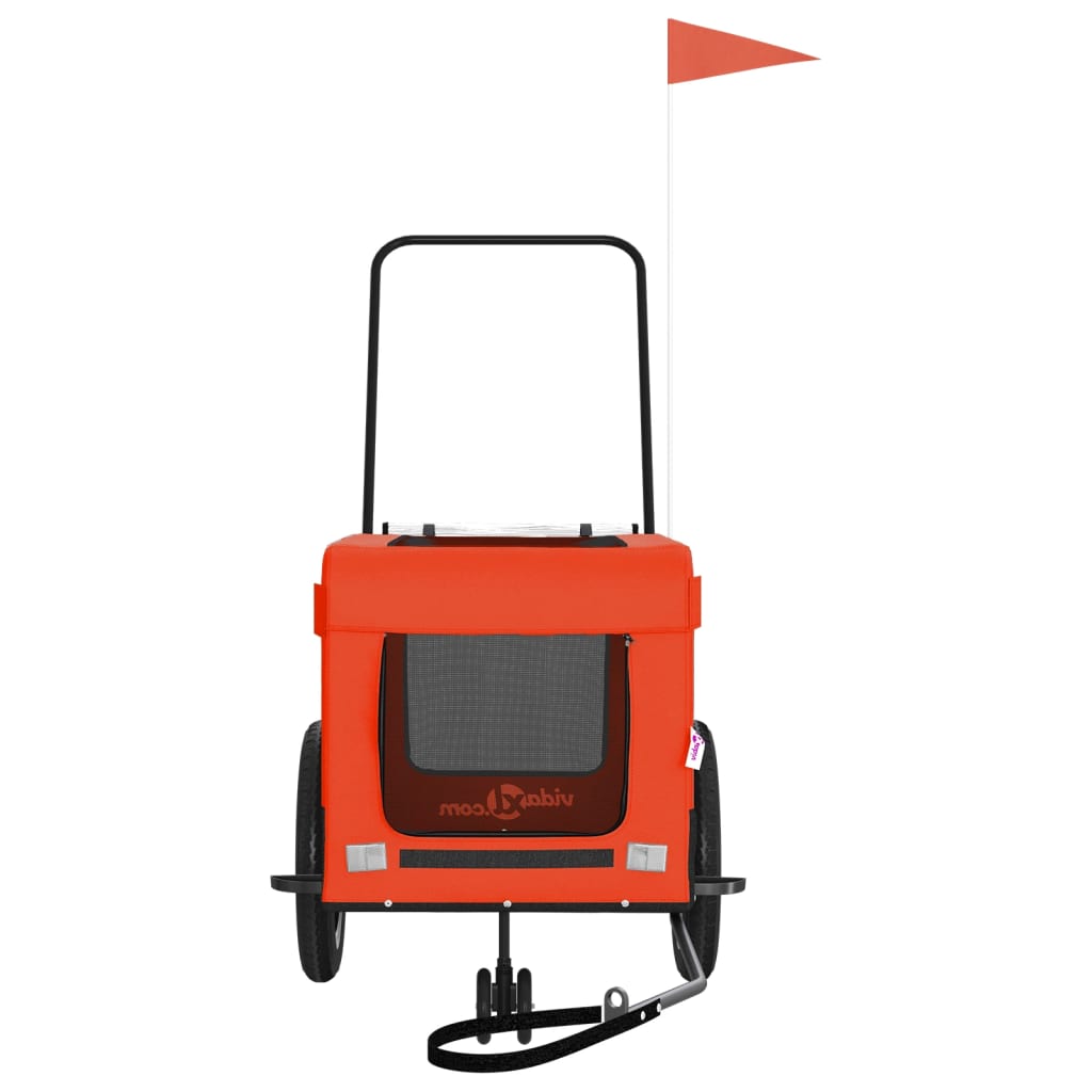 Rimorchio portabiciclette arancione per animali domestici 02_0044338