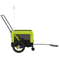 Rimorchio da Bici per Animali Verde e Nero Oxford e Ferro 93934