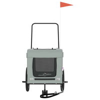 Rimorchio portabiciclette per animali domestici grigio 02_0044263
