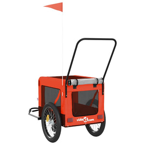 Rimorchio portabiciclette arancione per animali domestici 02_0044339