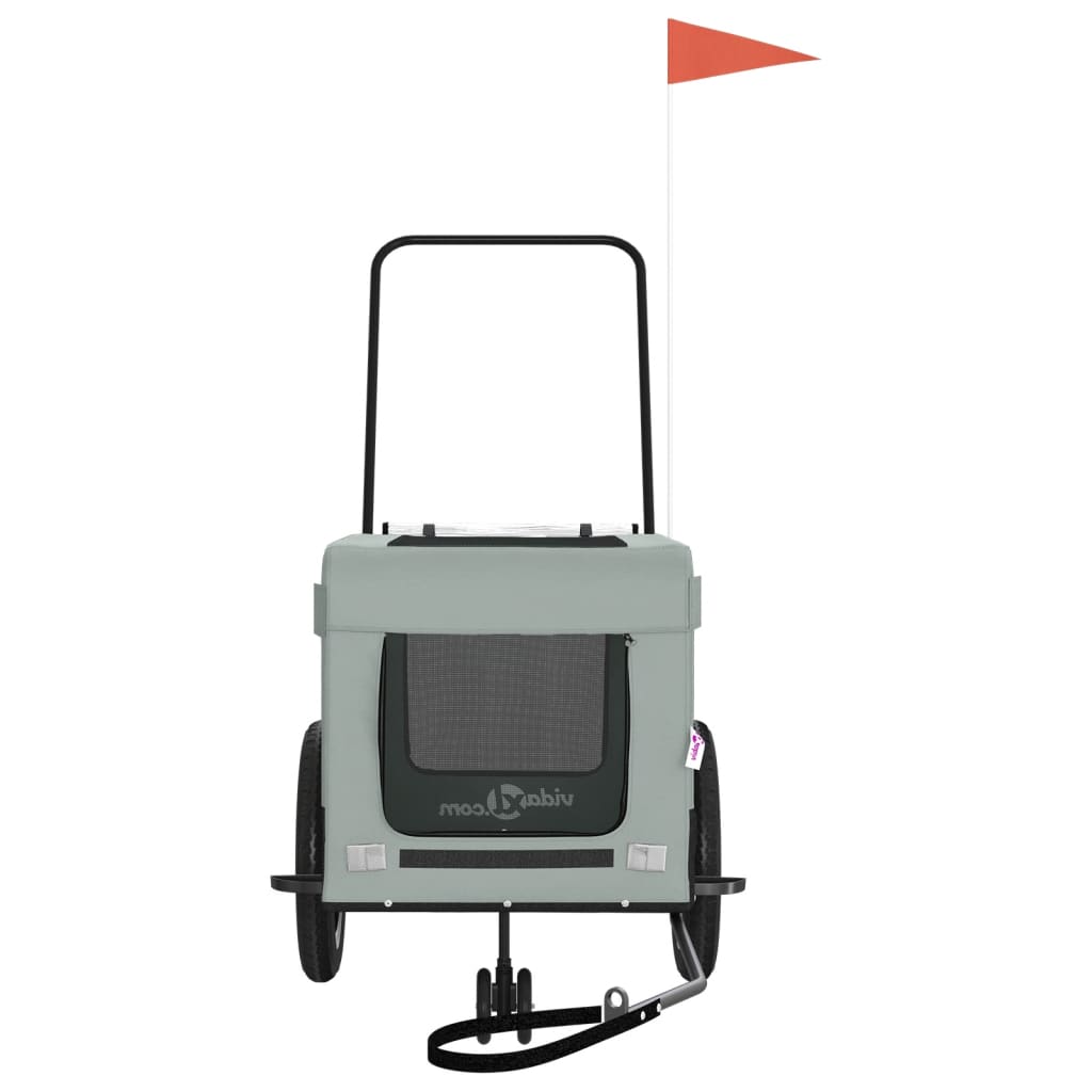 Rimorchio portabiciclette per animali domestici grigio 02_0044272