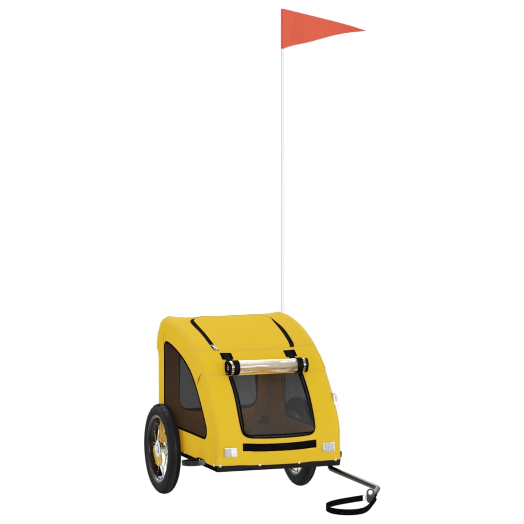 Rimorchio da Bici per Animali Giallo Oxford e Ferro 93952