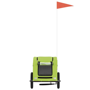 Rimorchio da Bici per Animali Verde Oxford e Ferro 93955