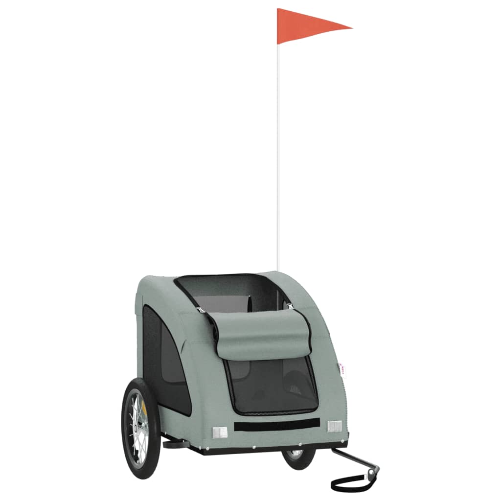 Rimorchio da Bici per Animali Grigio Oxford e Ferro 93958