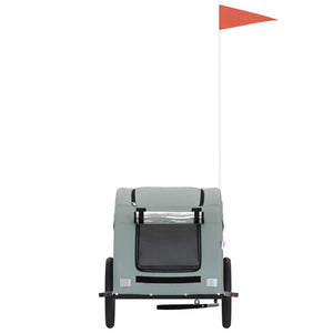 Rimorchio da Bici per Animali Grigio Oxford e Ferro 93958