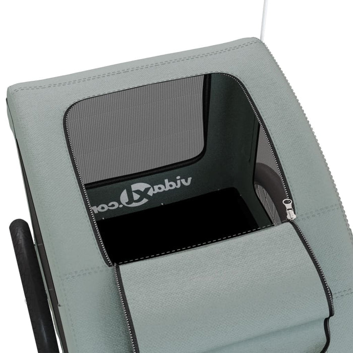 Rimorchio da Bici per Animali Grigio Oxford e Ferro 93958