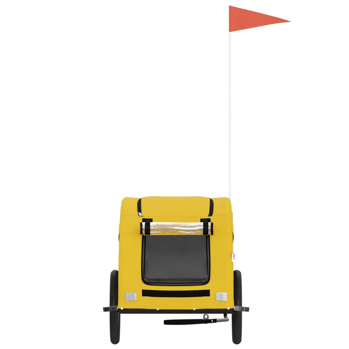 Rimorchio da Bici per Animali Giallo Oxford e Ferro