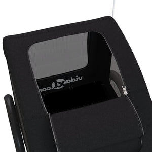 Rimorchio da Bici per Animali Nero Oxford e Ferro 93961