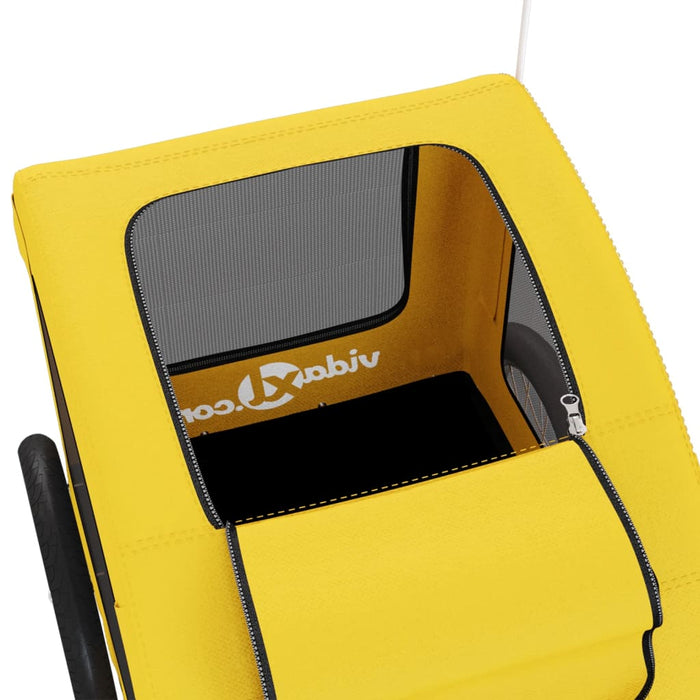 Rimorchio per bicicletta per animali domestici giallo 02_0044301