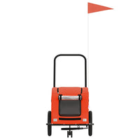 Rimorchio da Bici per Animali Arancione e Grigio Oxford e Ferro 93970