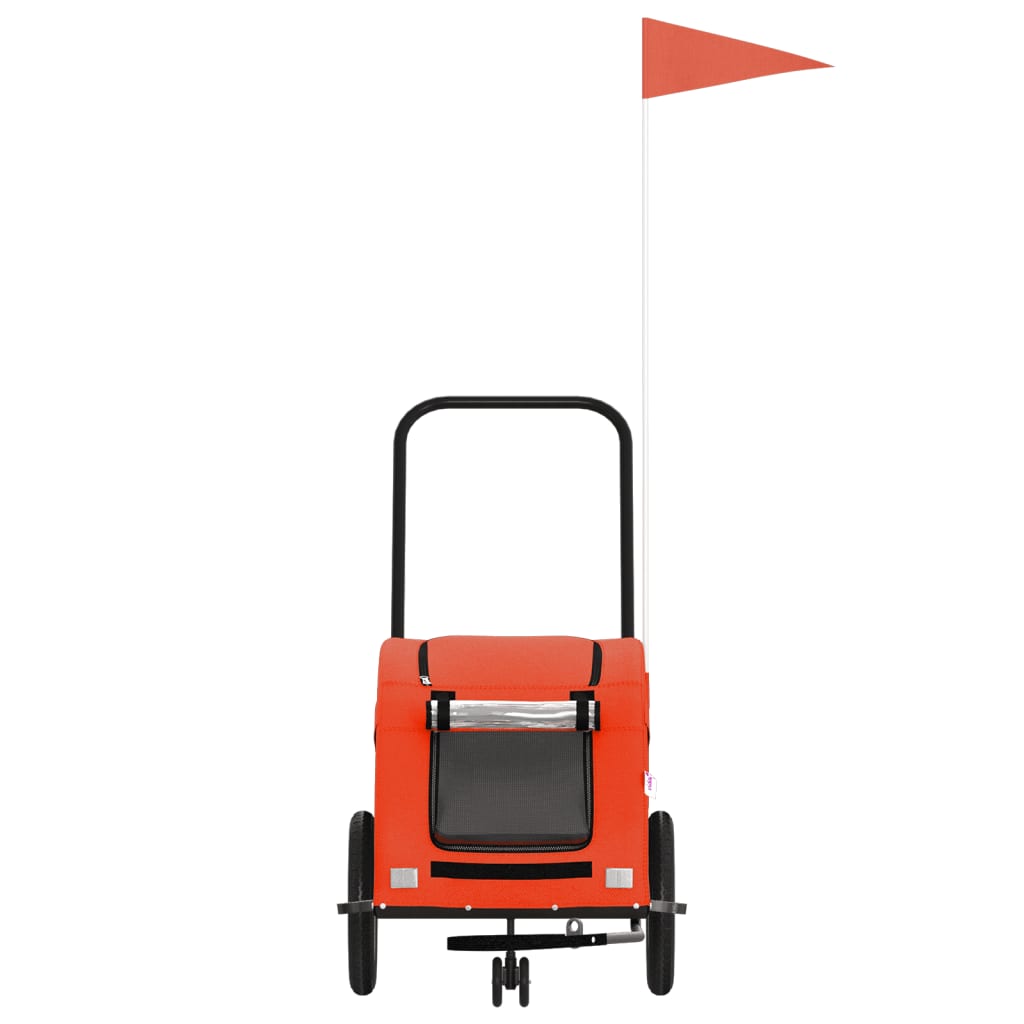 Rimorchio portabiciclette arancione per animali domestici 02_0044334