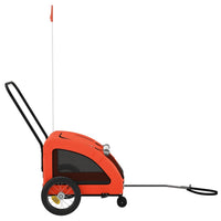 Rimorchio da Bici per Animali Arancione e Grigio Oxford e Ferro 93970
