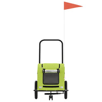 Rimorchio da Bici per Animali Verde Oxford e Ferro 93976