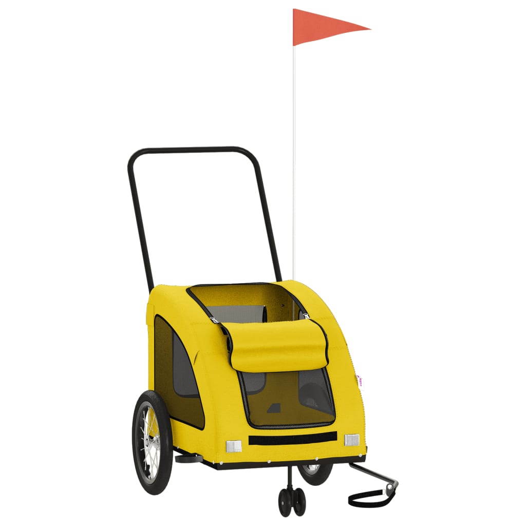 Rimorchio da Bici per Animali Giallo Oxford e Ferro 93980