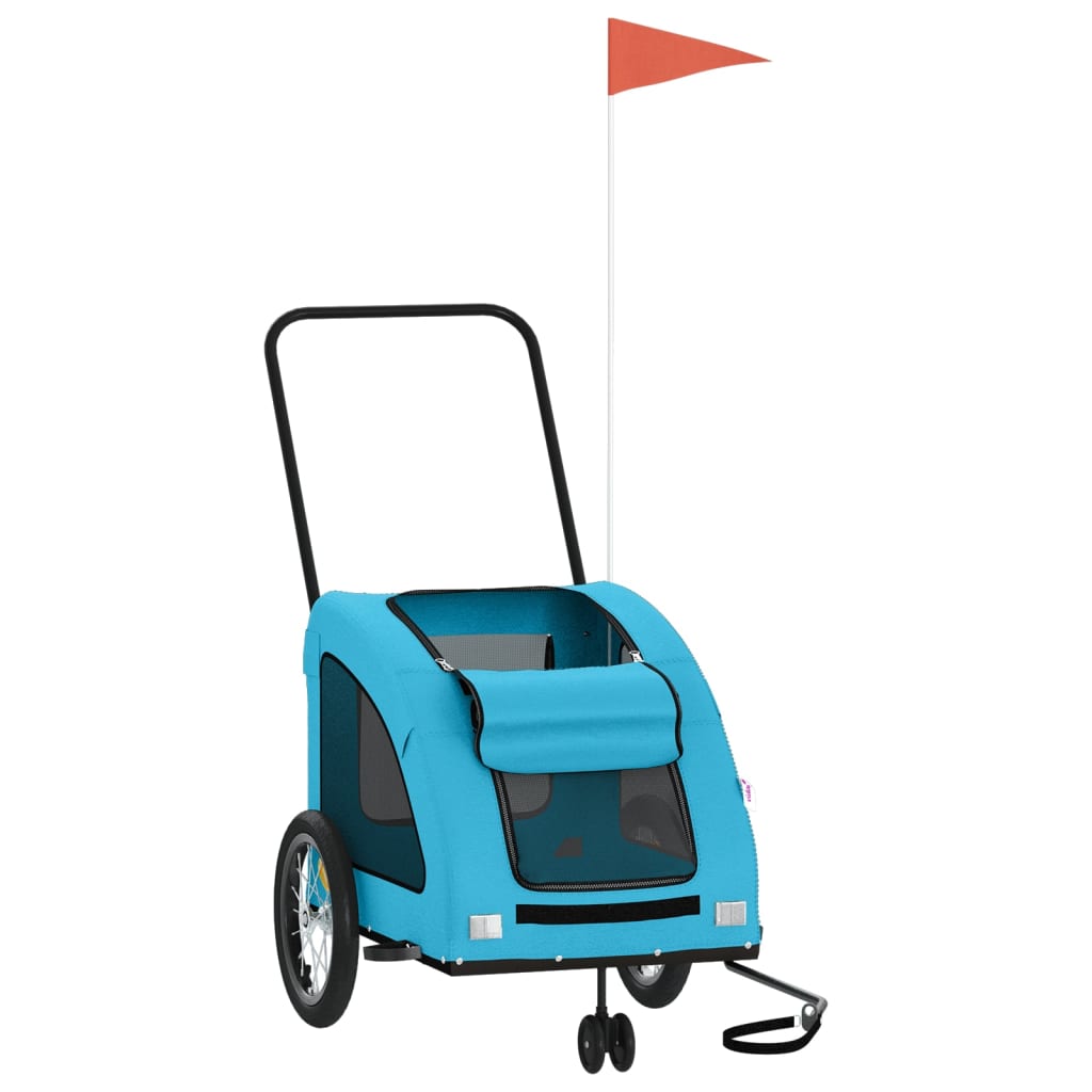 Rimorchio da Bici per Animali Blu Oxford e Ferro 93981