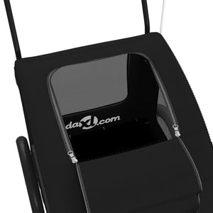 Rimorchio da Bici per Animali Nero Oxford e Ferro 93982