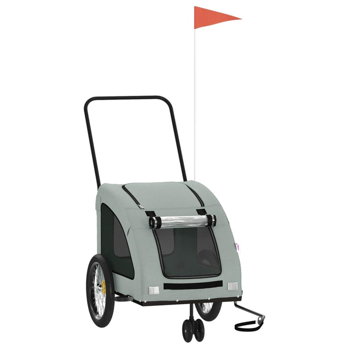 Rimorchio da Bici per Animali Grigio Oxford e Ferro 93986