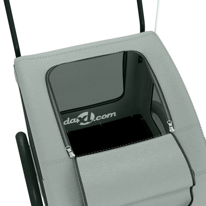 Rimorchio da Bici per Animali Grigio Oxford e Ferro 93986