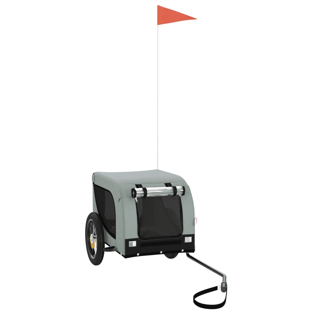 Rimorchio da Bici per Animali Grigio e Nero Oxford e Ferrocod mxl 94227