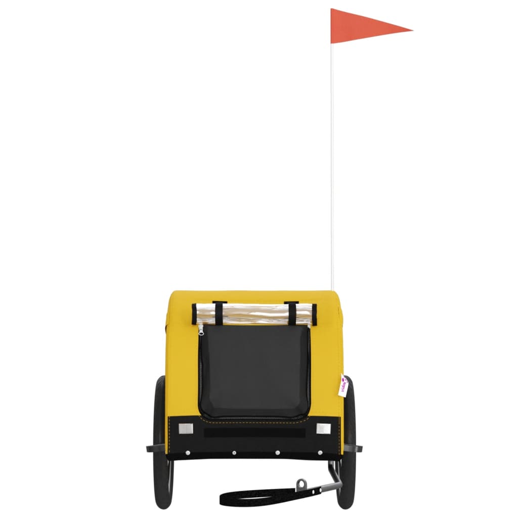 Rimorchio da Bici per Animali Giallo e Nero Oxford e Ferro 94001