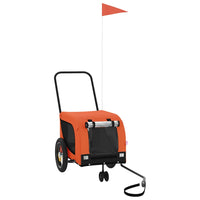Rimorchio da Bici per Animali Arancione e Nero Oxford e Ferro 94012