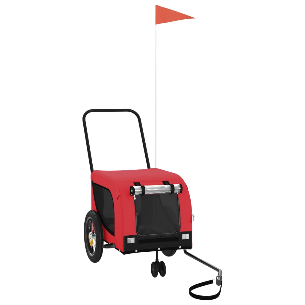 Rimorchio da Bici per Animali Rosso e Nero Oxford e Ferrocod mxl 83748