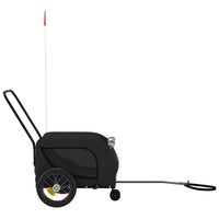 Rimorchio da Bici per Animali Nero Oxford e Ferro 94017