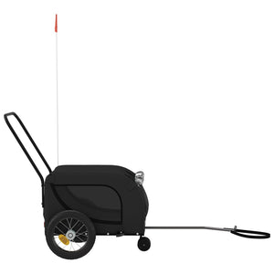 Rimorchio da Bici per Animali Nero Oxford e Ferro 94017