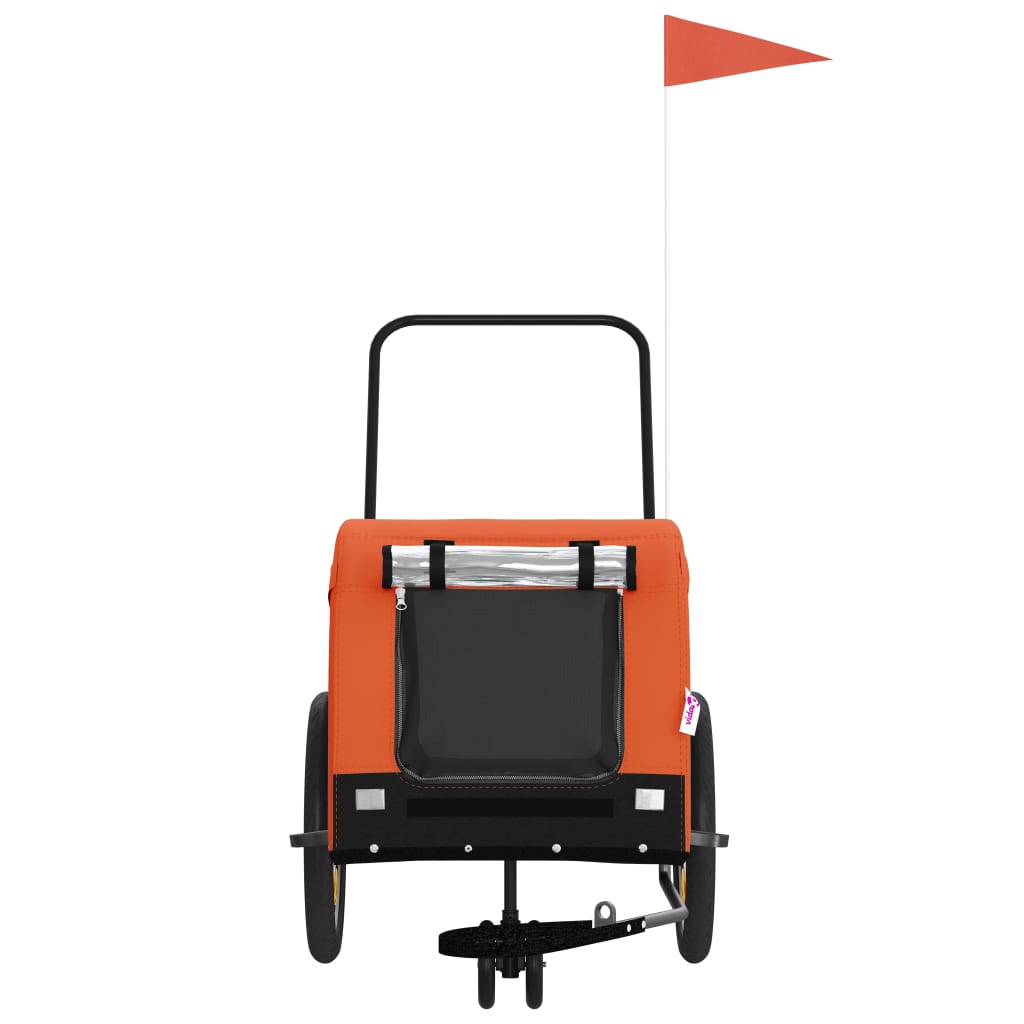 Rimorchio portabiciclette arancione per animali domestici 02_0044347