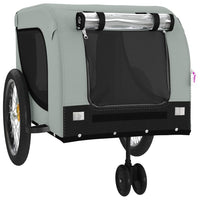 Carrello rimorchio per bici per animali domestici grigio e nero 02_0044267