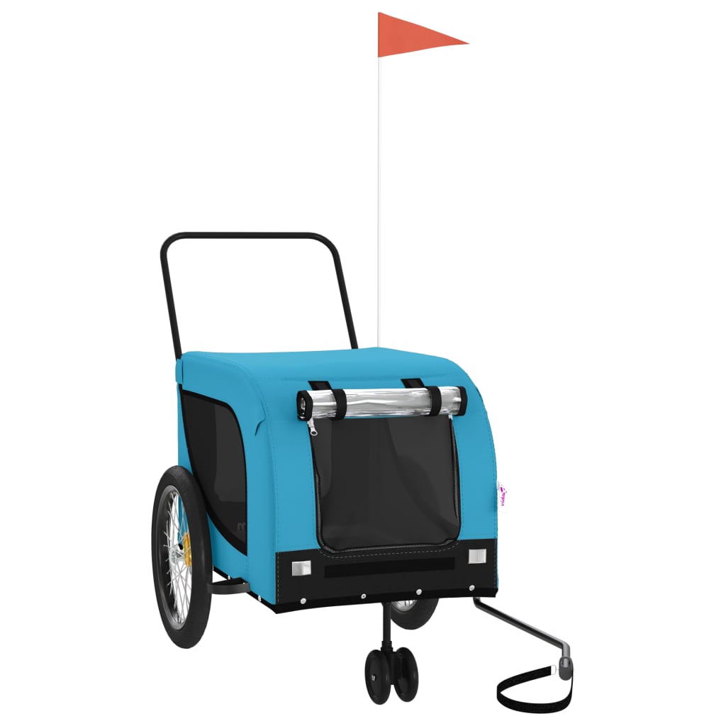 Rimorchio da Bici per Animali Blu e Nero Oxford e Ferro 94030
