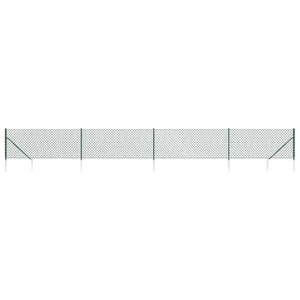 Recinzione a Rete con Picchetti Ancoraggio Verde 1x10 m 153921