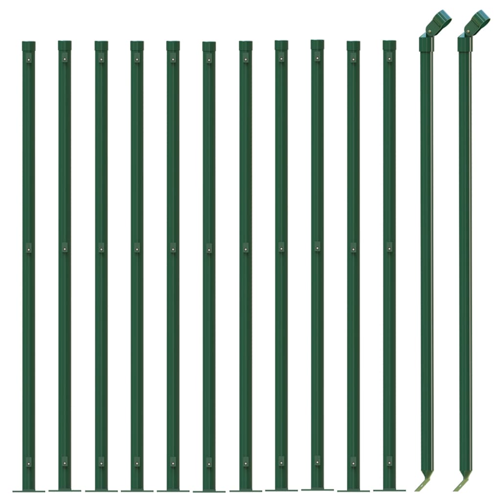 Recinzione a Rete con Flangia Verde 1x25 m 153945